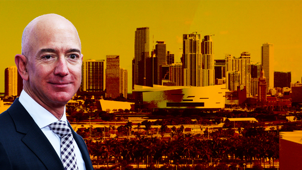 Downtown Miami and Jeff Bezos (Credit: Getty Images)