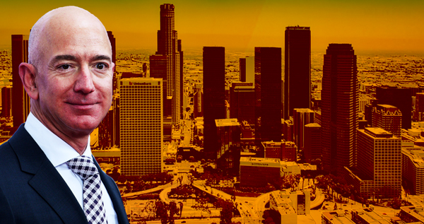 Downtown LA and Jeff Bezos (Credit: Getty Images)