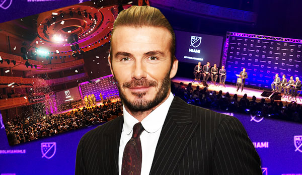 The launch event for David Beckham and his partners’ Major League Soccer franchise (Credit: Katherine Kallergis, GettyImages)