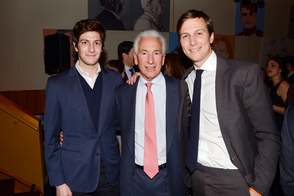 From left: Josh, Charles and Jared Kushner (Credit: Getty Images)