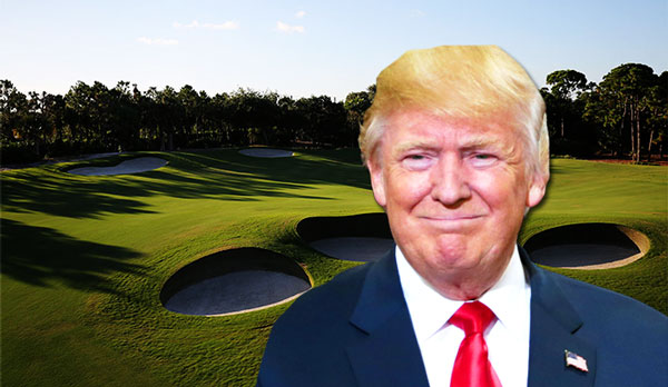 Donald Trump and Trump National Golf Club in Jupiter (Credit: Trump National Jupiter, Wikimedia Commons)