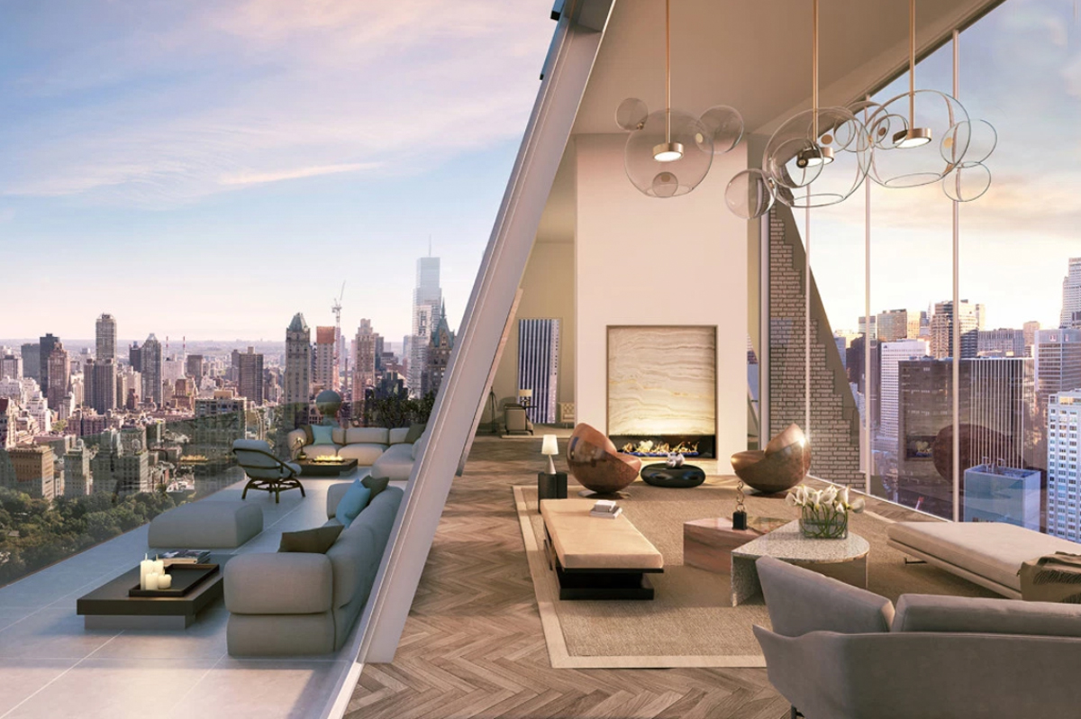 The 10,000 square foot triplex atop the Hampshire House at 150 Central Park South (Credit: Viewpoint Studios)