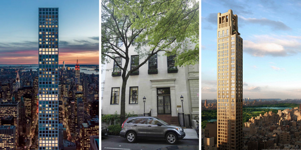 From left: 432 Park Avenue, 12 East 69th Street and 520 Park Avenue