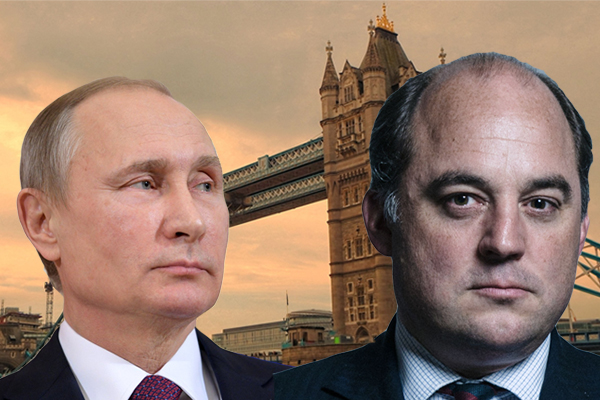 From left: Russian President Vladimir Putin, U.K. Security Minister Ben Wallace (Credit: The Russian Presidential Press and Information Office, Pixabay, Chris McAndrew)