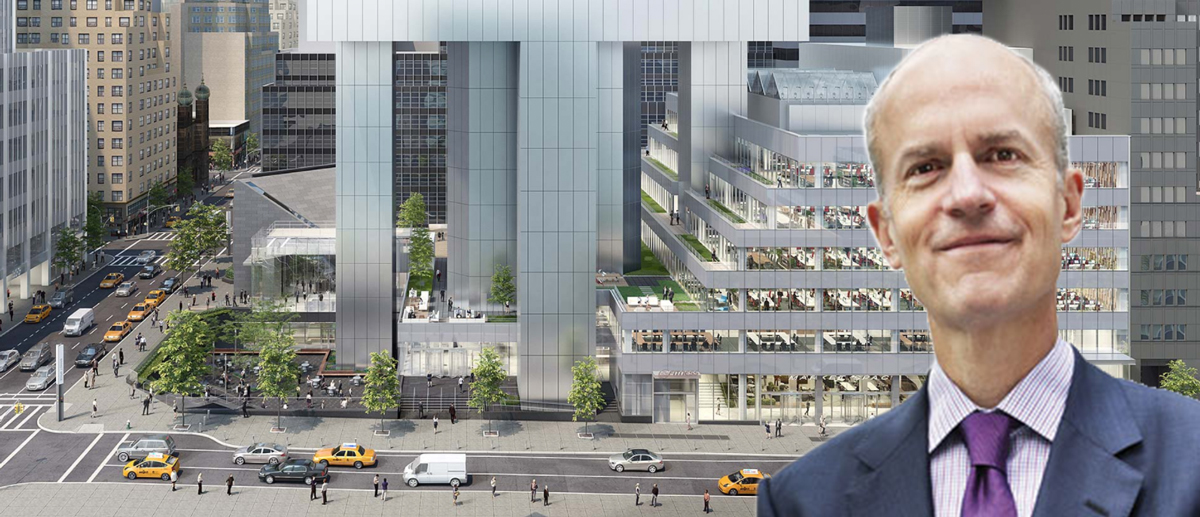 A rendering of 601 Lexington Avenue and Owen Thomas (Credit: Gensler and Boston Properties)