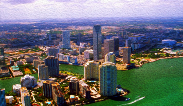 Aerial view of downtown Miami (Credit: Wikimedia Commons)