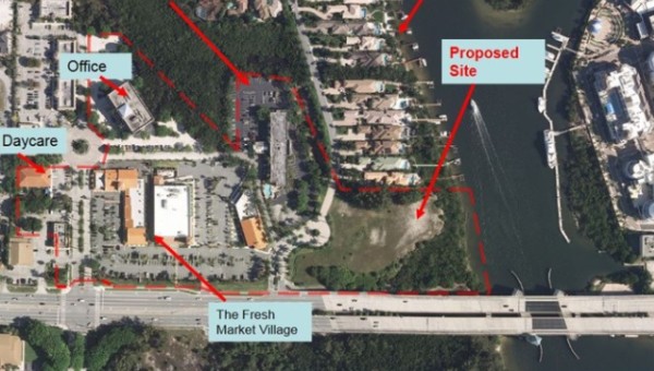 The location of the Fisherman's Wharf development planned in Jupiter (Credit: Palm Beach Post)