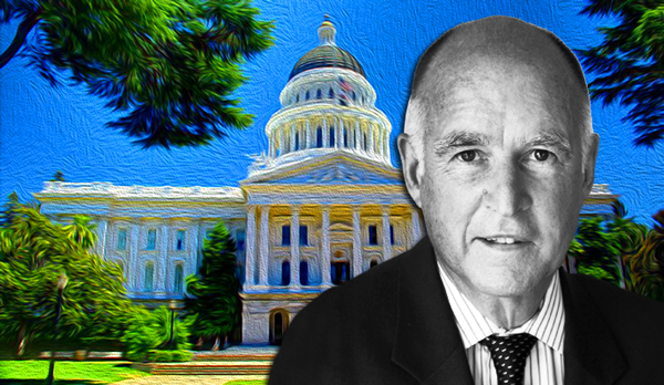 Jerry Brown and California State Capitol (Credit: Wikimedia Commons)