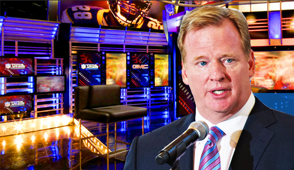 NFL commissioner Roger Goodell and the property (Credit: Hudson Pacific, Wikimedia Commons)