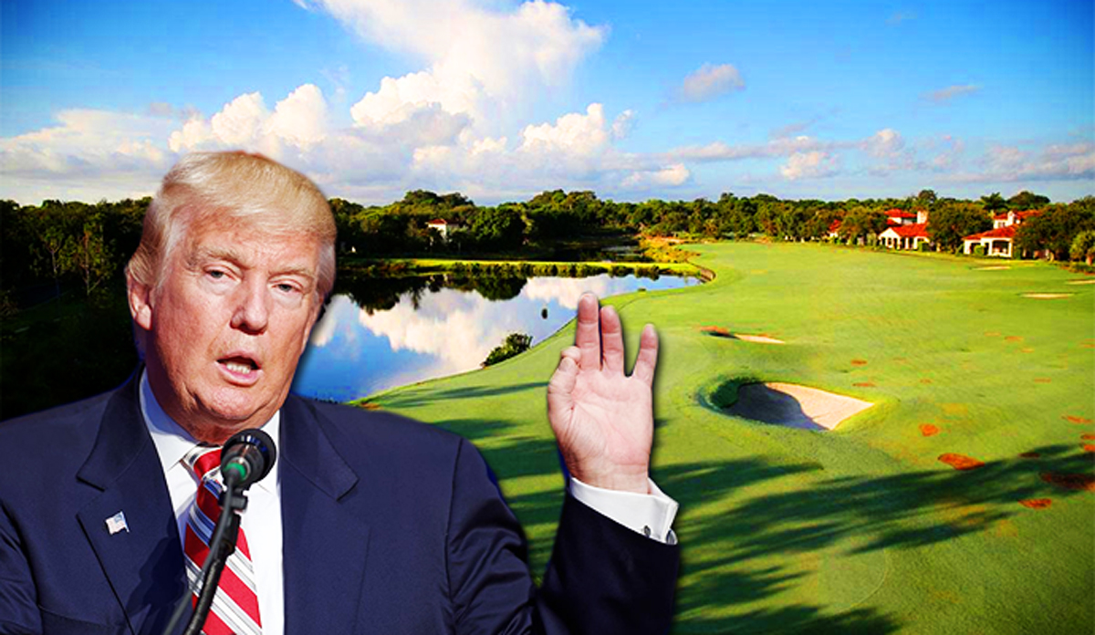 Trump National Golf Club Jupiter and Donald Trump (Credit: Nicklaus, Wikipedia)