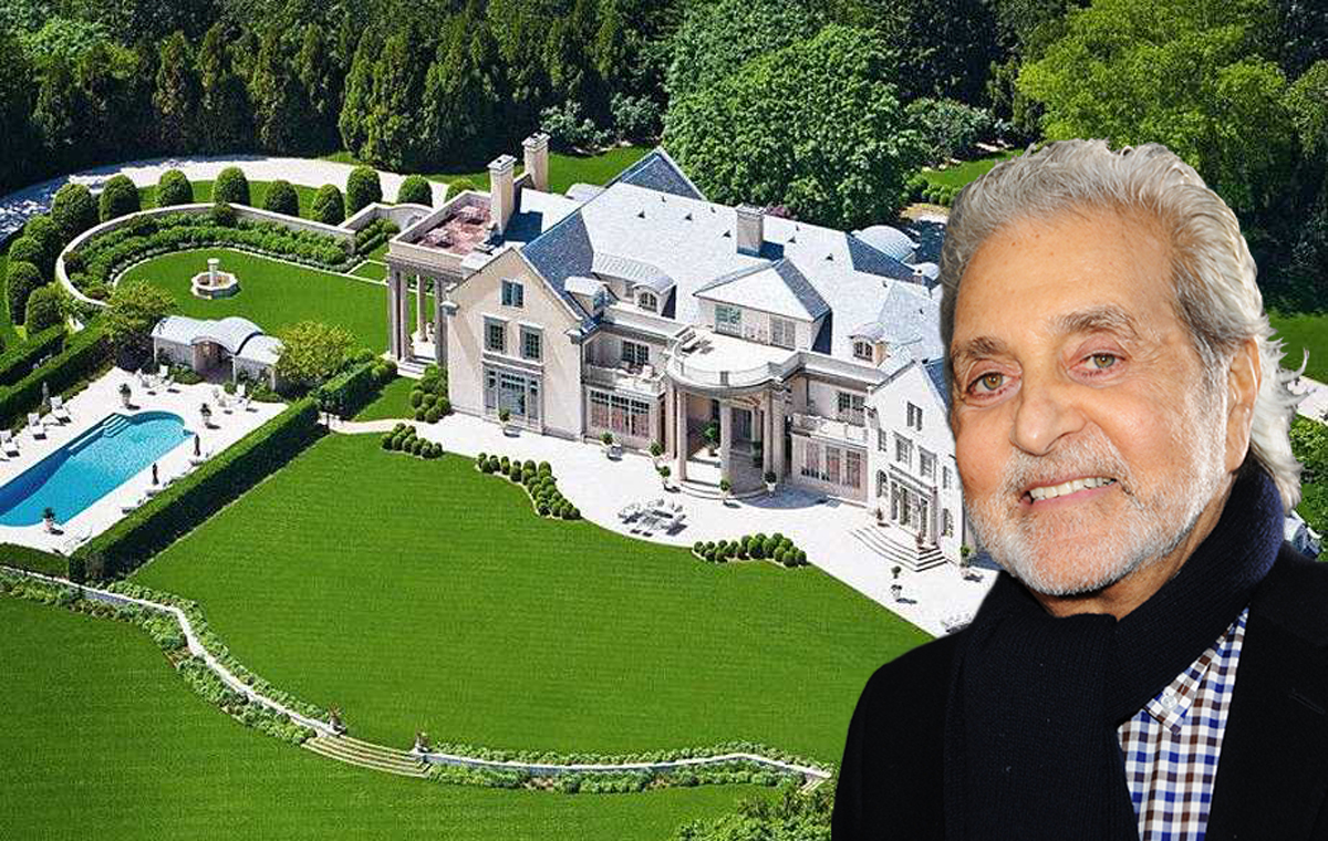 The Villa Maria estate in Water Mill and Vince Camuto (Credit: Zillow and Getty Images)