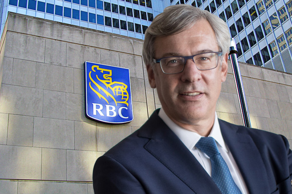 From left: Dave McKay, CEO of RBC; RBC Place Ville-Marie (Credit: Reuters/Gary He courtesy RBC; Henrickson)