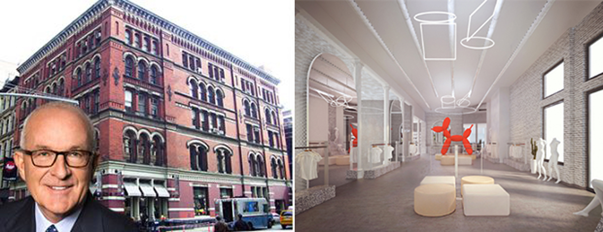From left: Albert Behler, 670 Broadway and a rendering of the new Bandier store