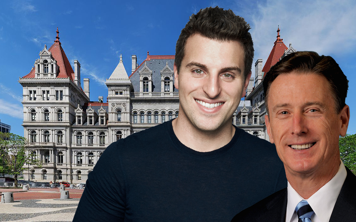 Brian Chesky, Peter Ward and the New York Capitol building