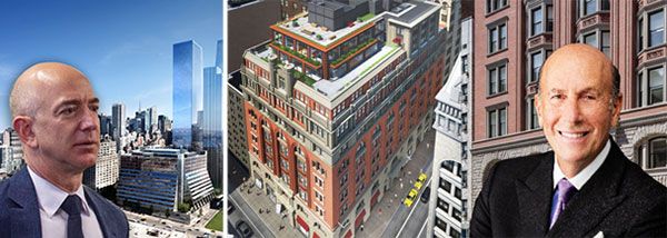 Jeff Bezos with 5 Manhattan West and David Levinson with 150 Fifth Avenue
