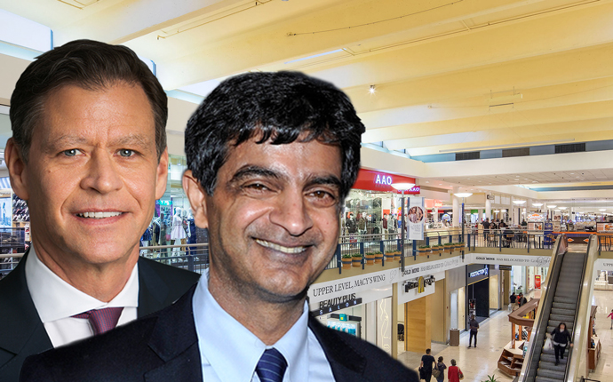 Ric Clark, Sandeep Mathrani and the Staten Island Mall (Credit: Brookfield, Getty Images and GGP)