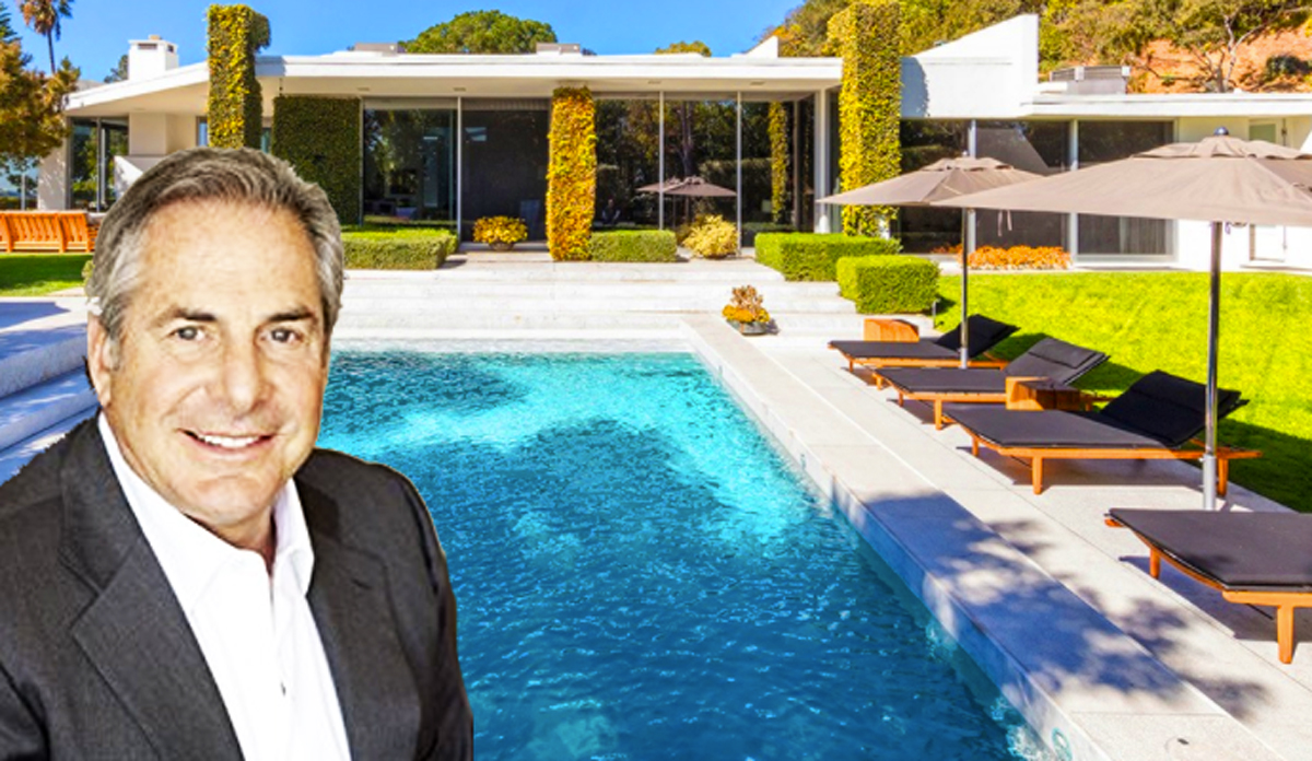 Roger Birnbaum and the estate in Beverly Hills (Credit: IMDB, WeAHomes)
