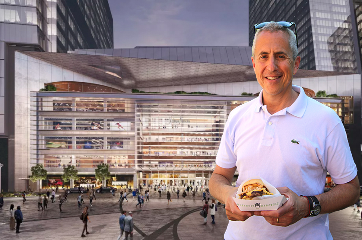 Danny Meyer and the mall at Hudson Yards (Credit: Getty Images and Related Companies and Oxford Properties Group)