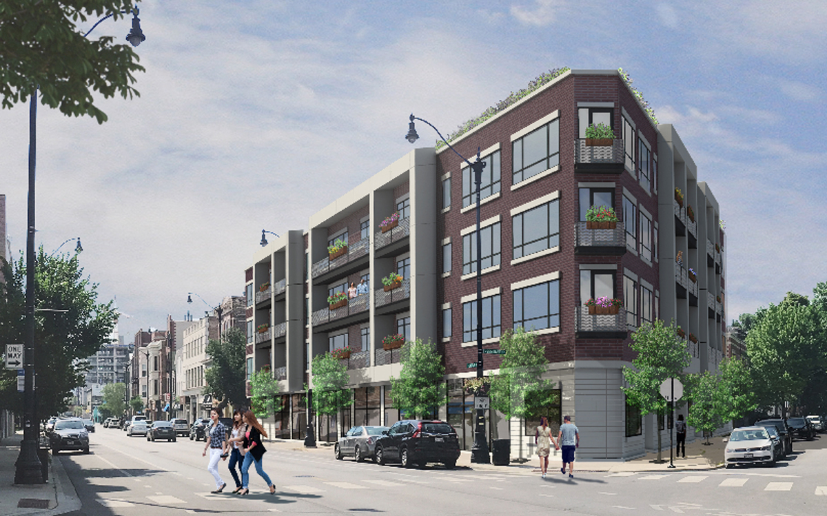 Rendering of 2658-2670 North Lincoln Avenue (Credit: SPACE Architects + Planners)