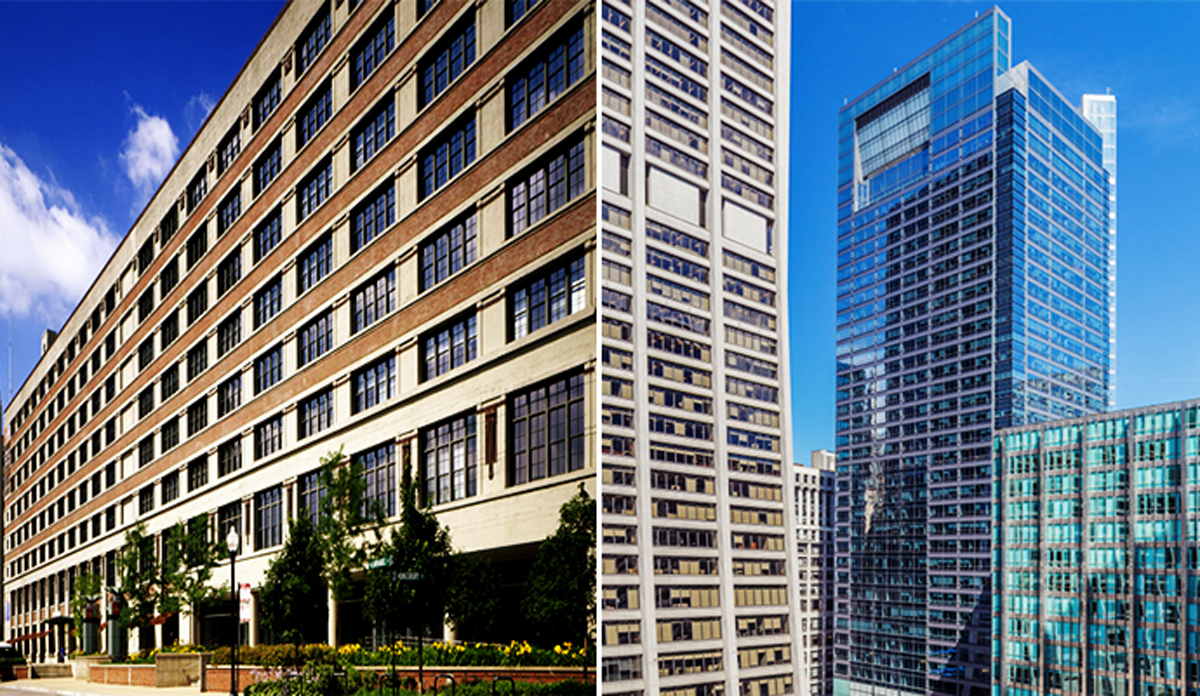 600 W. Chicago and One South Dearborn (Credit: Hines)