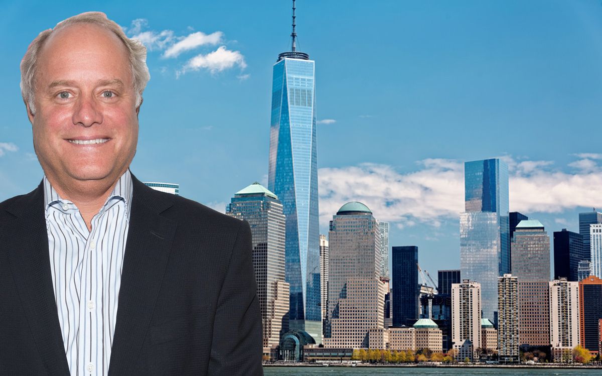 Condé Nast's Bob Sauerberg and One World Trade (Credit: Getty Images and Michael Vadon via Flickr)