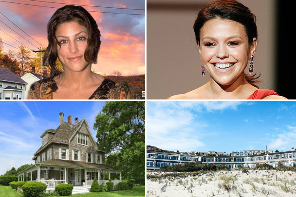 Clockwise from top left: Jennifer Esposito is locked in a legal feud with her renovation contractor, Rachel Ray relists her home with nearly $300K off ask, Gurney's buys out timeshare owners to gain control of inn and Southampton Village officials will review ethics complaints in Victorian expansion project.