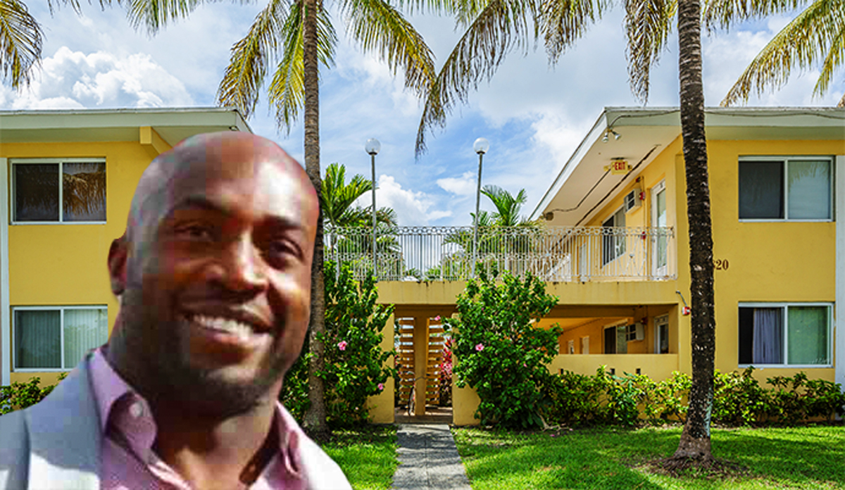 Waterview Courtyards and Elvis Dumervil (Credit: apartments.com and LinkedIn)