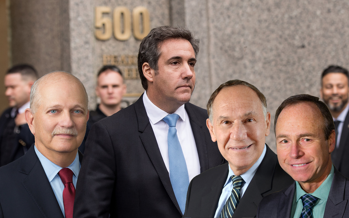 From left: Frank Maas, Michael Cohen, Theodore Katz and James C Francis IV (Credit: Getty Images)