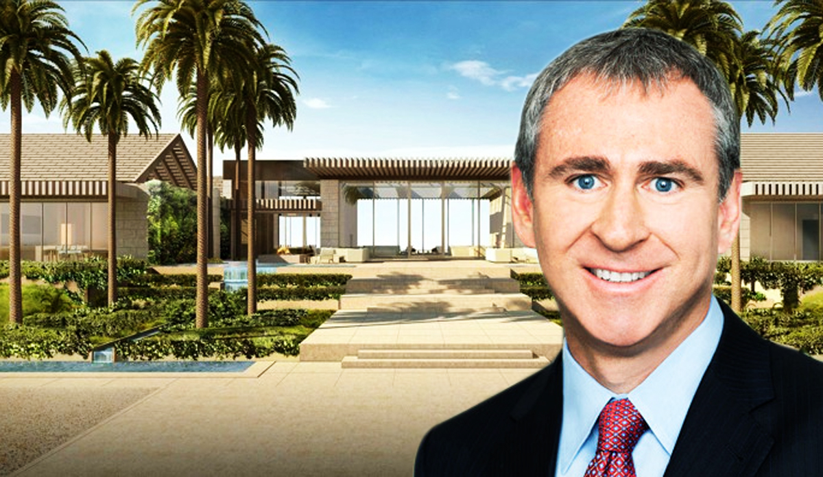 Ken Griffin and rendering of initial plans for his estate (Credit: Atelier Ugo Sap/Smith Architectural Group)