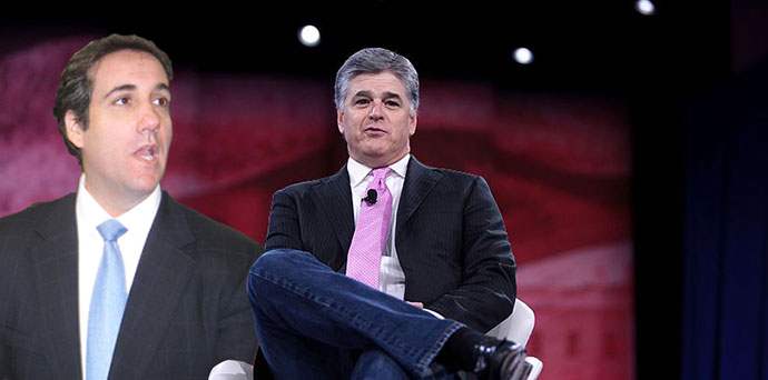 Michael Cohen and Sean Hannity (credit: Wikimedia Commons)
