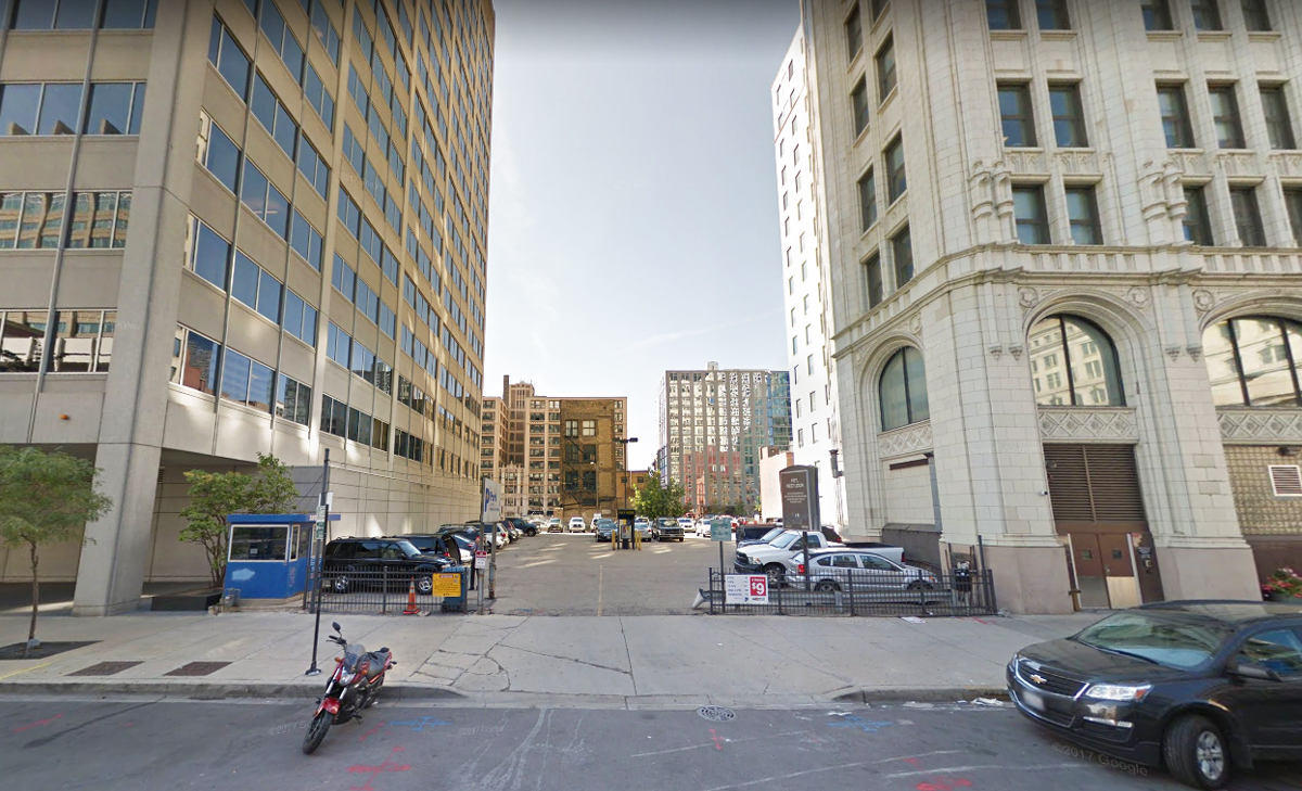 The existing parking lot at 320 South Clinton Street (Credit: Google Maps)