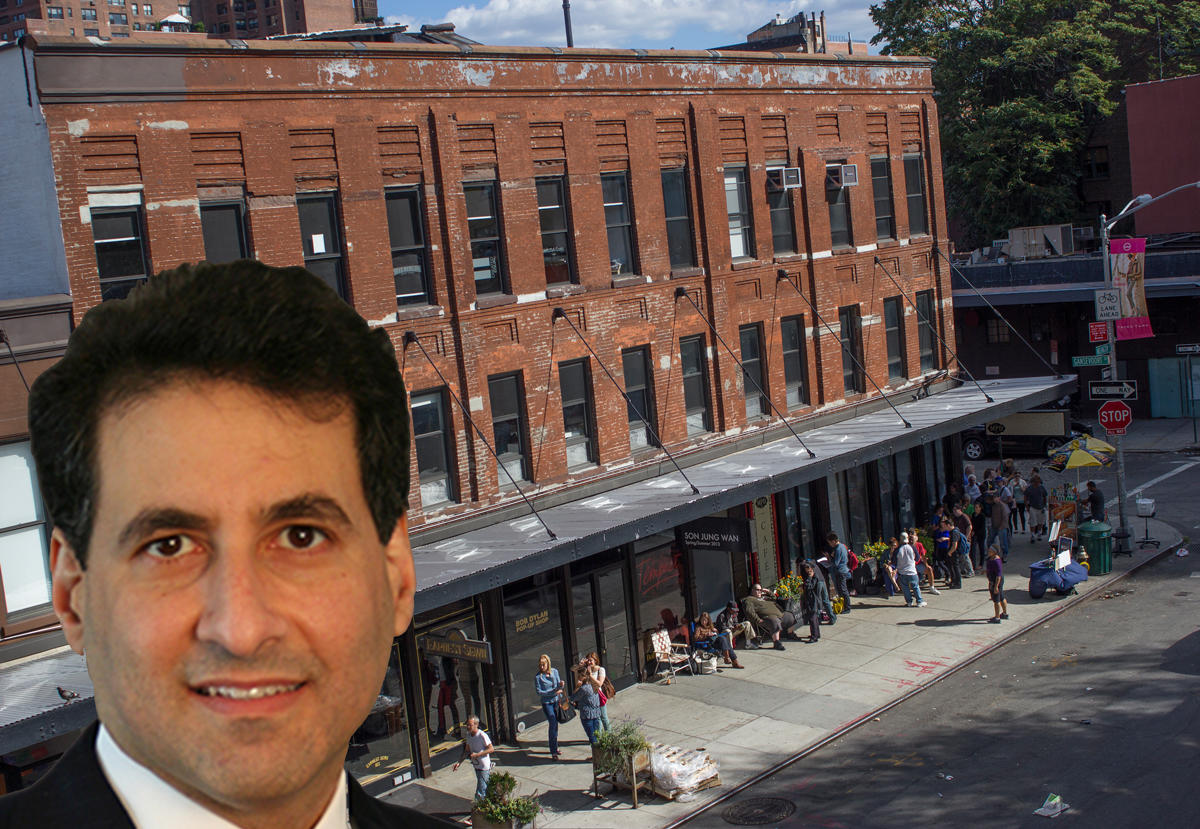 CBRE's Andrew Goldberg and stores in the Meatpacking District (Credit: CBRE and Getty Images)