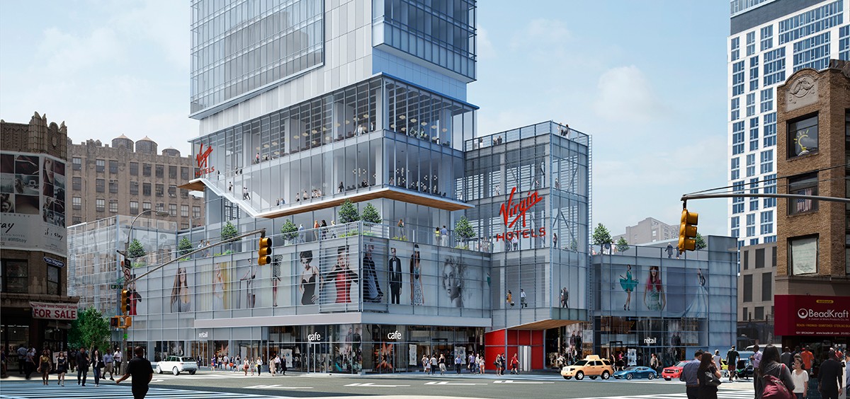 Rendering of the Virgin Hotel at 1227 Broadway (Credit: VOA)