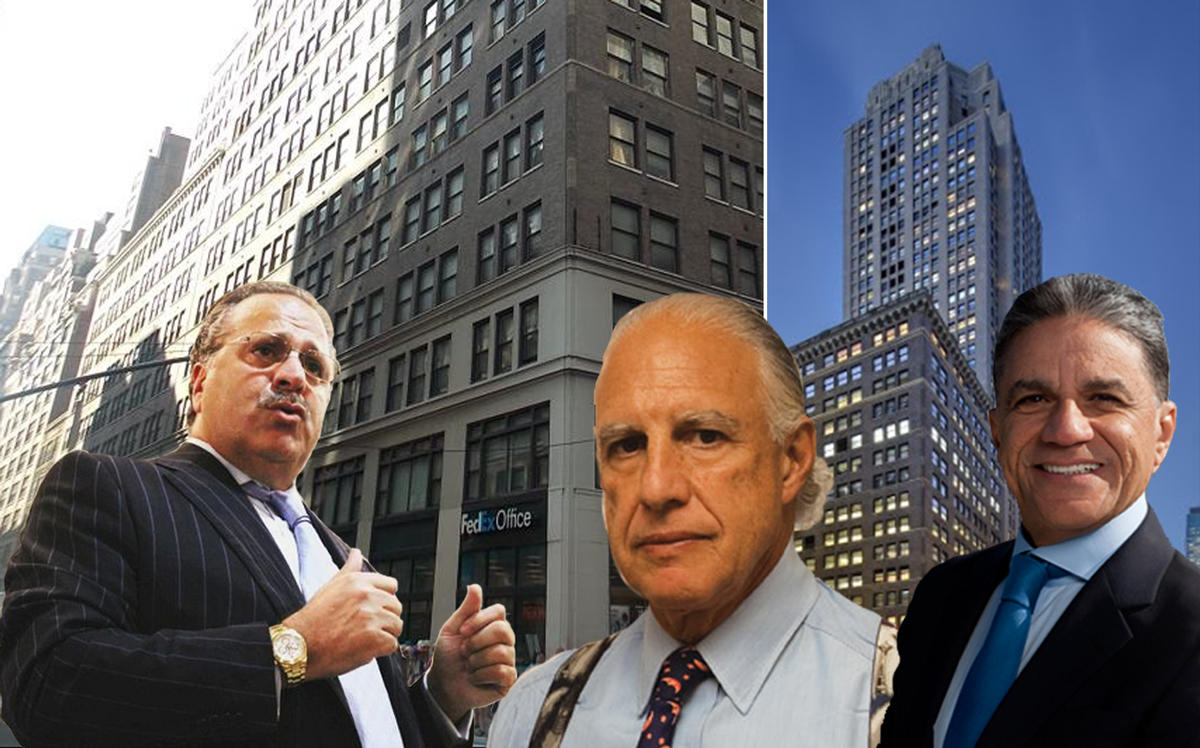500-512 Seventh Avenue and from left to right: Joseph Chetrit, Joseph Moinian, and Edward Minskoff