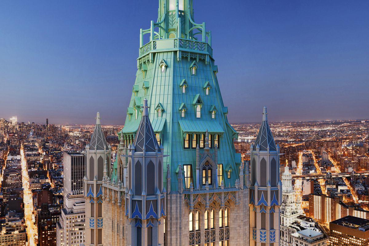 A rendering of the penthouse at the Woolworth Building (Credit: Williams New York)