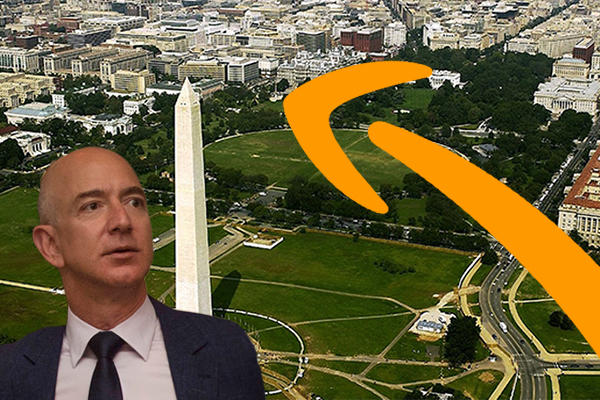 Jeff Bezos. (Credit from left: DoD photo by Senior Master Sgt. Adrian