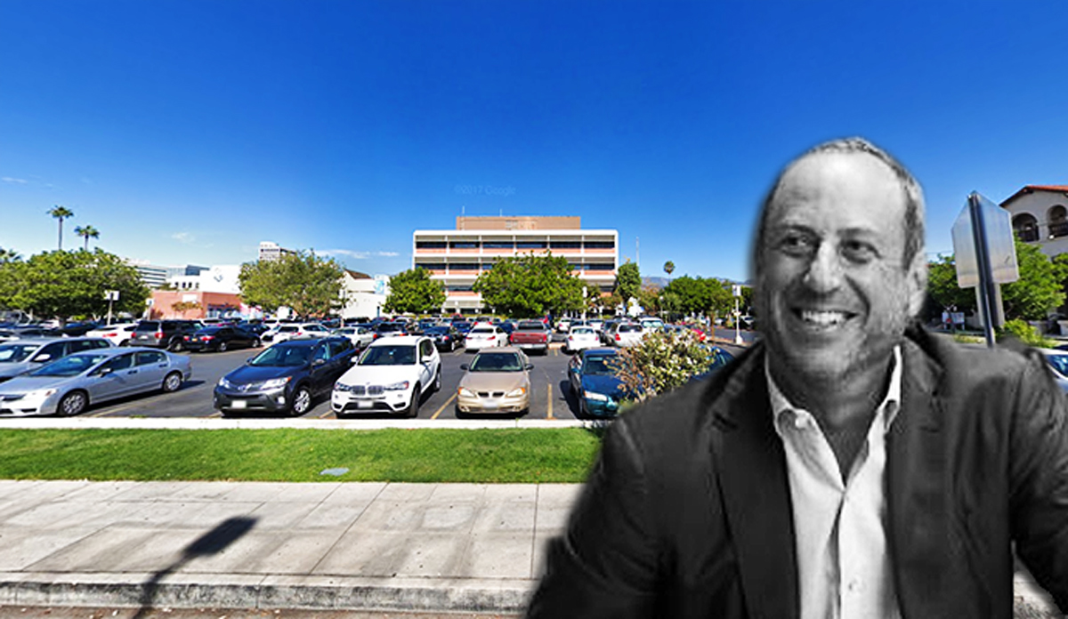 Carmel Partners CEO Ron Zeff and the Glendale Unified property seen from Wilson Avenue
