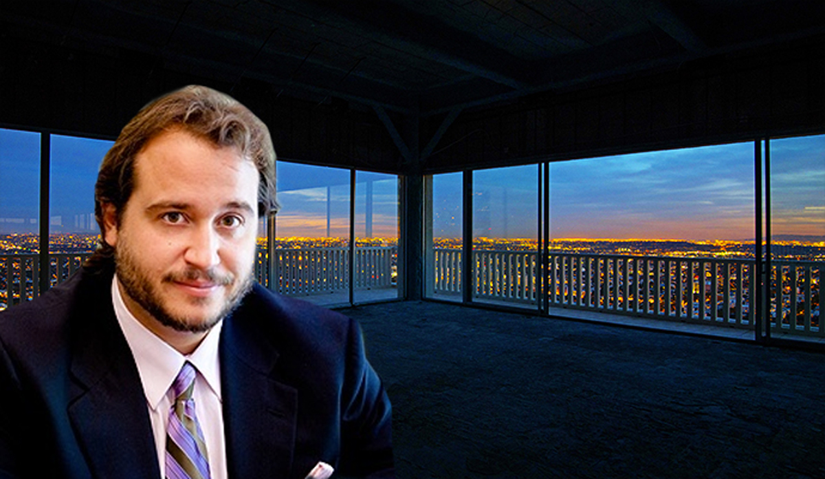 Evan Metropoulos and the whiteboxed penthouse at Sierra Towers