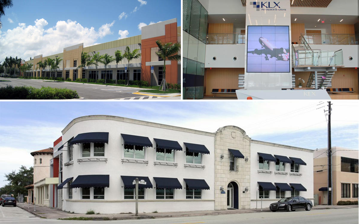 Clockwise from top left: BICC, KLX's new headquarters and 2903 Salzedo Street
