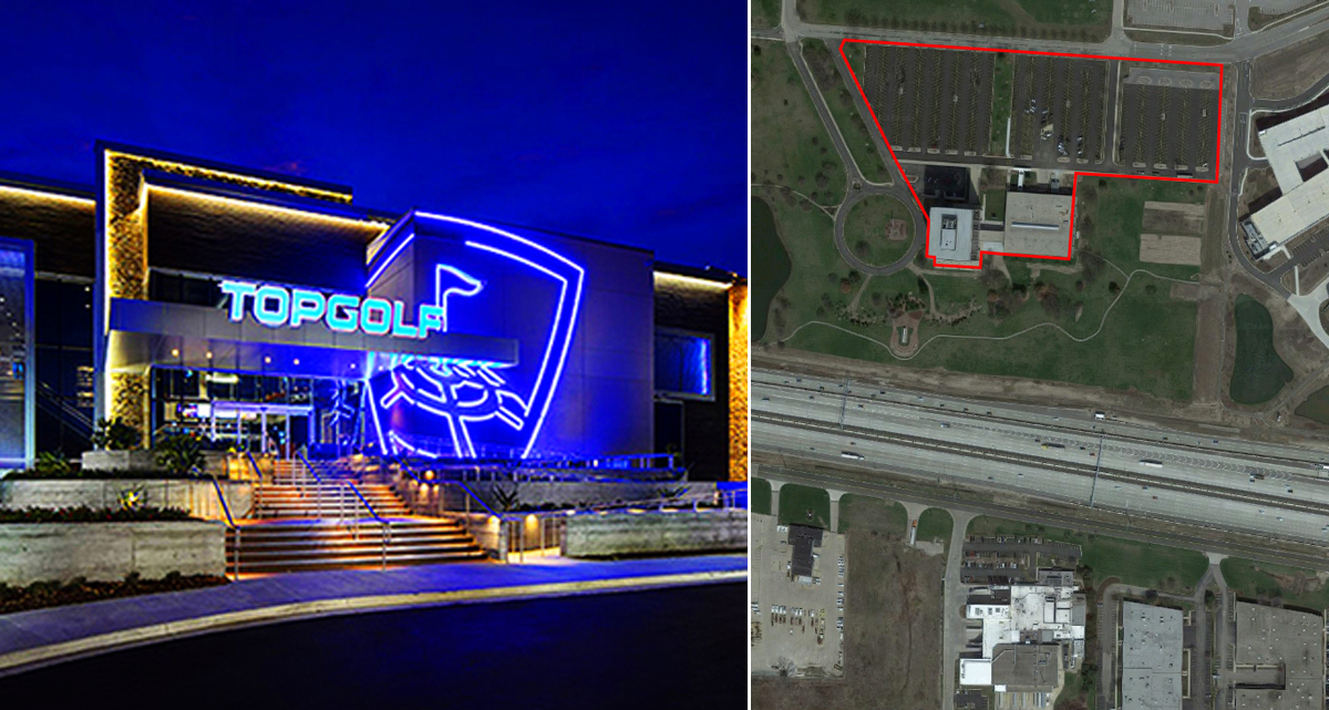 The Topgolf facility in Jacksonville and Former Motorola Solutions campus in Schaumburg (Credit: Google Maps)