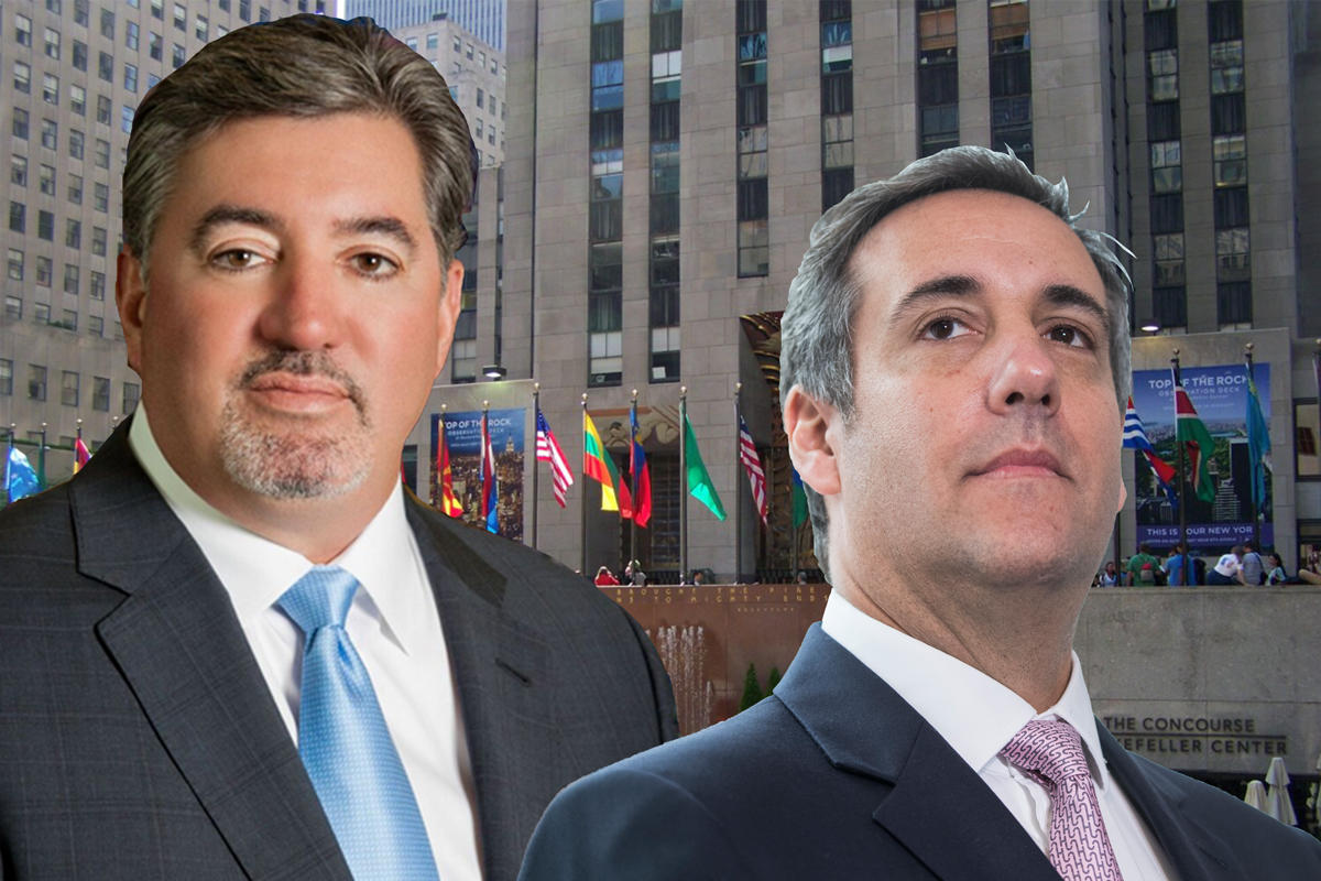 Nick Mastroianni, Michael Cohen and Rockefeller Center (Credit: Getty Images)
