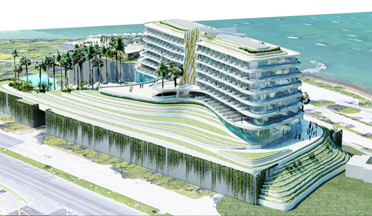 Rendering of the hotel at Jungle Island