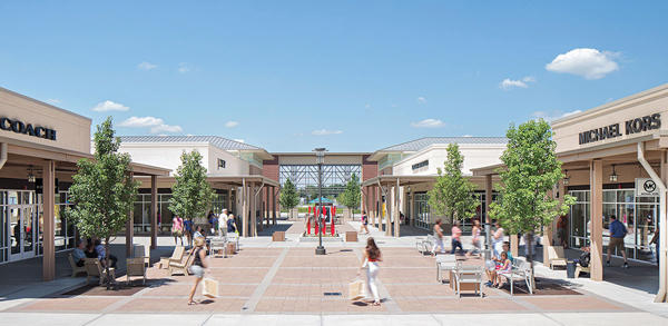 Simon Property Group is dedicating much of its focus to outlet malls like Chicago Premium Outlets in Aurora, Illinois, pictured.