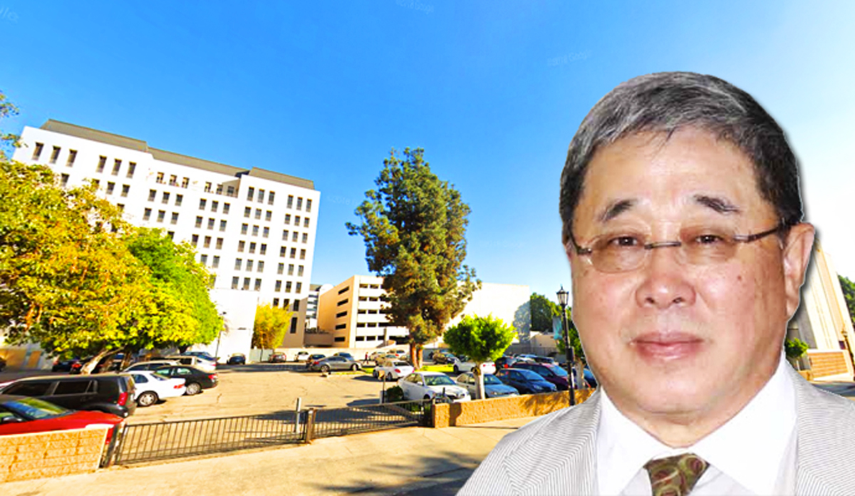 The parking lot where the multifamily is set to rise and Arthur Liu (Credit: Committeeof100)