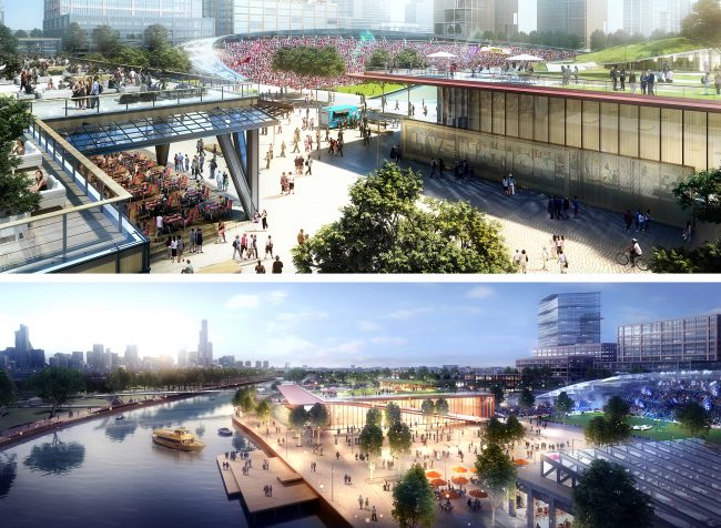 Sterling Bay and Live Nation plan entertainment venues in Lincoln Yards (Credit: SOM/Sterling Bay)