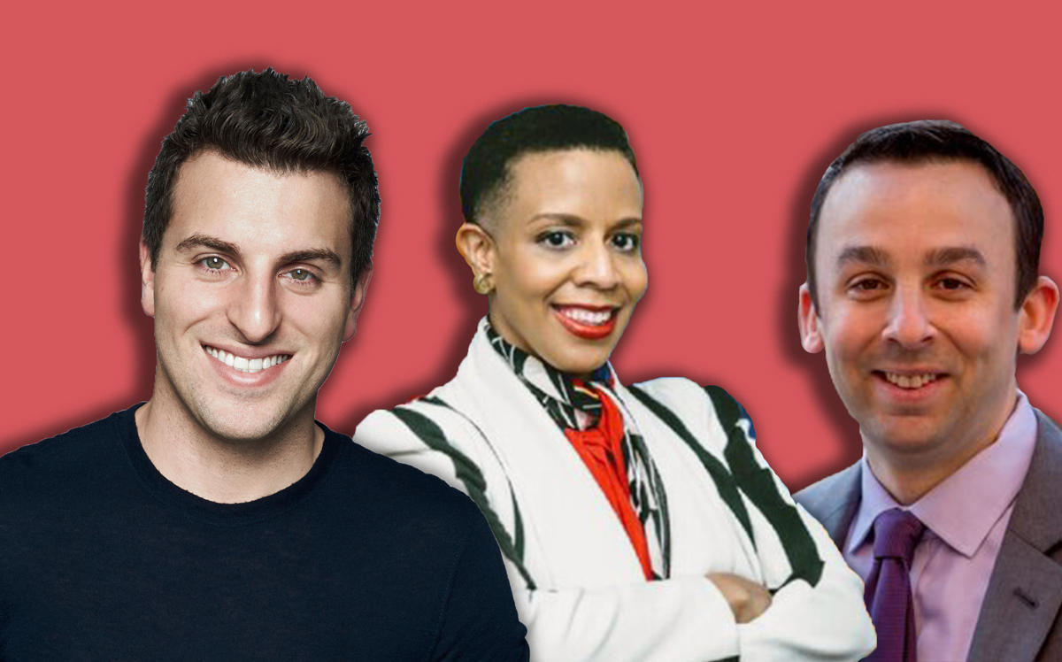 Brian Chesky, Laurie Cumbo, Keith Powers (Credit: Twitter)