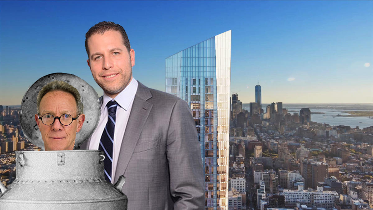 Ian Bruce Eichner, Josh Zegen, and Madison Square Park Tower at 45 East 22nd Street (Credit: YJP Real Estate, Bridgeman Images, and Madison Square Park Tower)