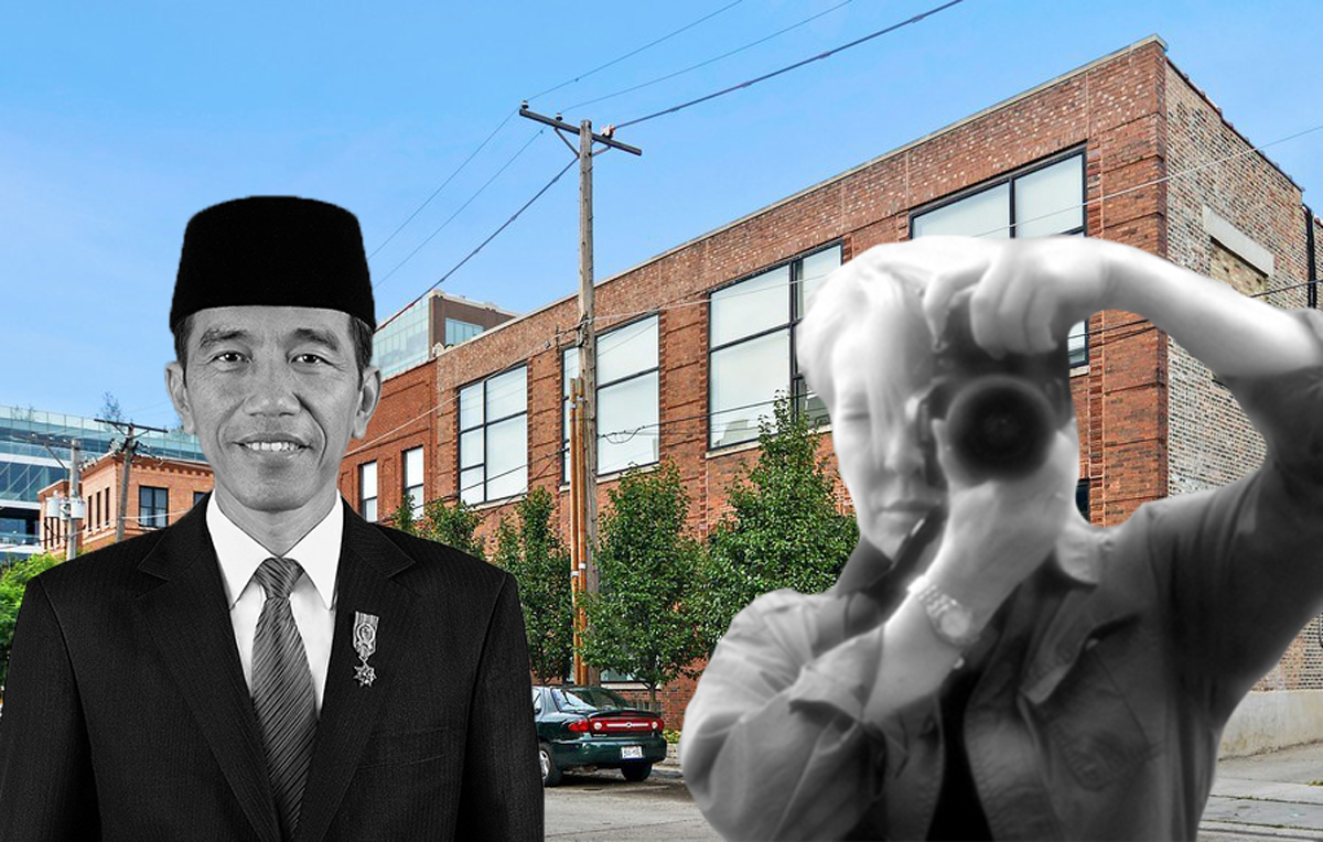 President Joko Widodo, 211 N Carpenter St, and Susan Aurinko (Credit: Wikipedia, Conlon, and Aurinko Photo)
