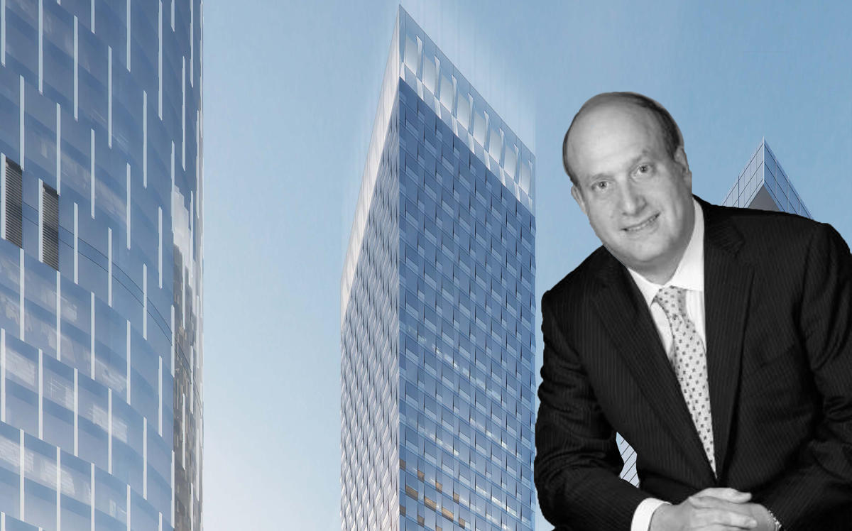 Marx Development Group's David Marx and a rendering of the Marriot Hotel at 450 11th Avenue