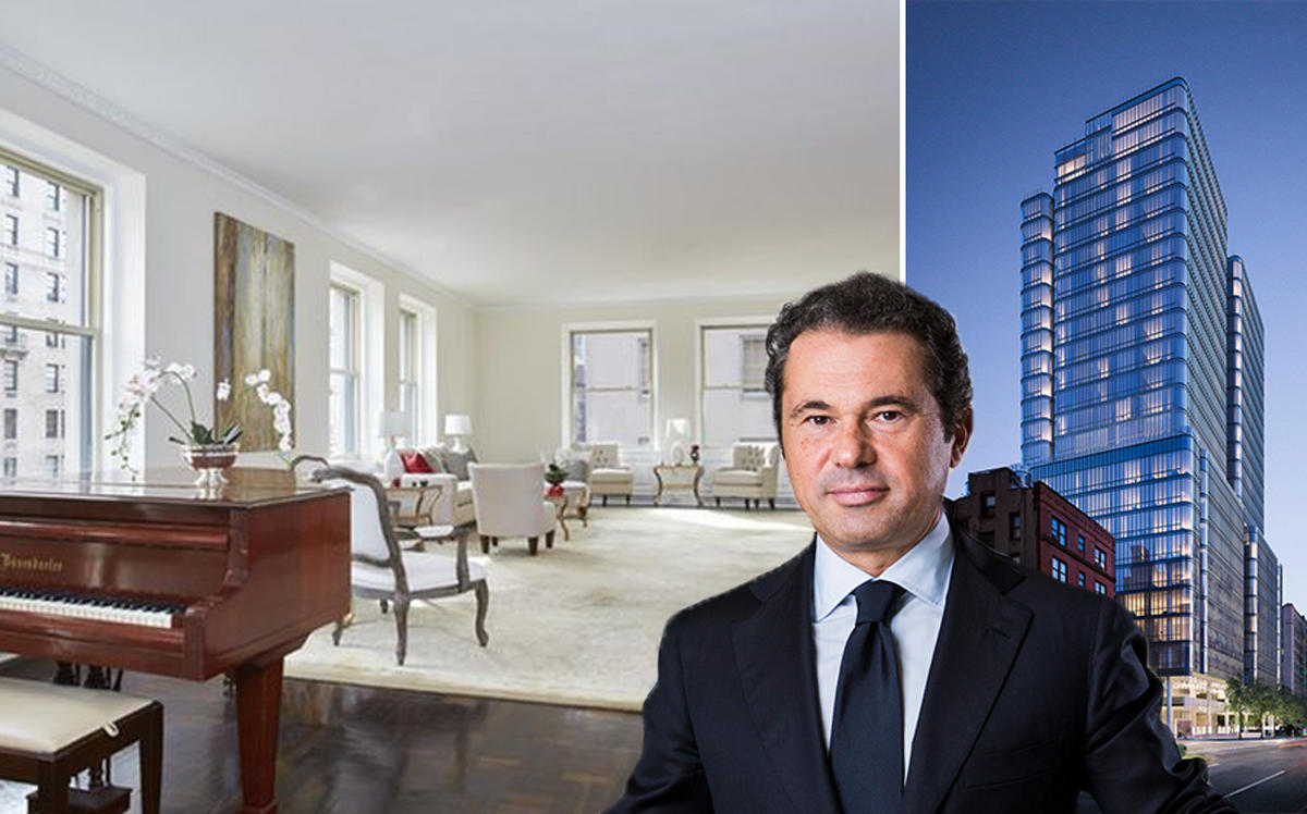 From back left: 7th floor interior of 640 Park Avenue, 565 Broome St, and Davide Bizzi (Credit: LLNYC and portrait by Giulio Oldrini)